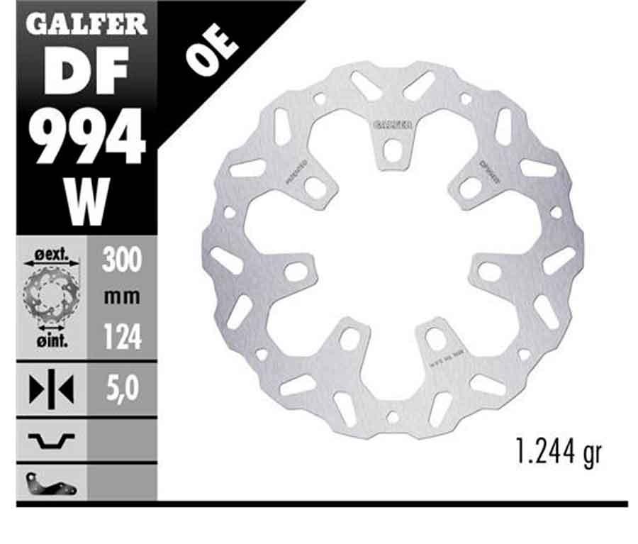 DISC WAVE FIXED 300X5MM