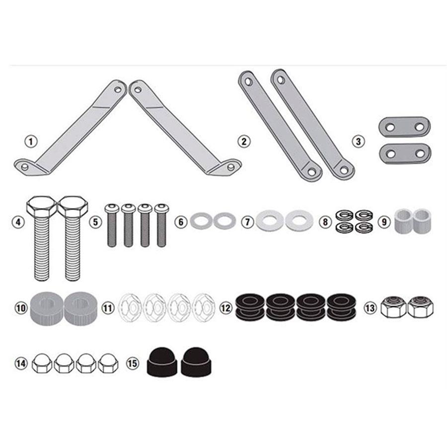 KIT ANCLAJES CUPUPA GIVI SYM.   A7057A