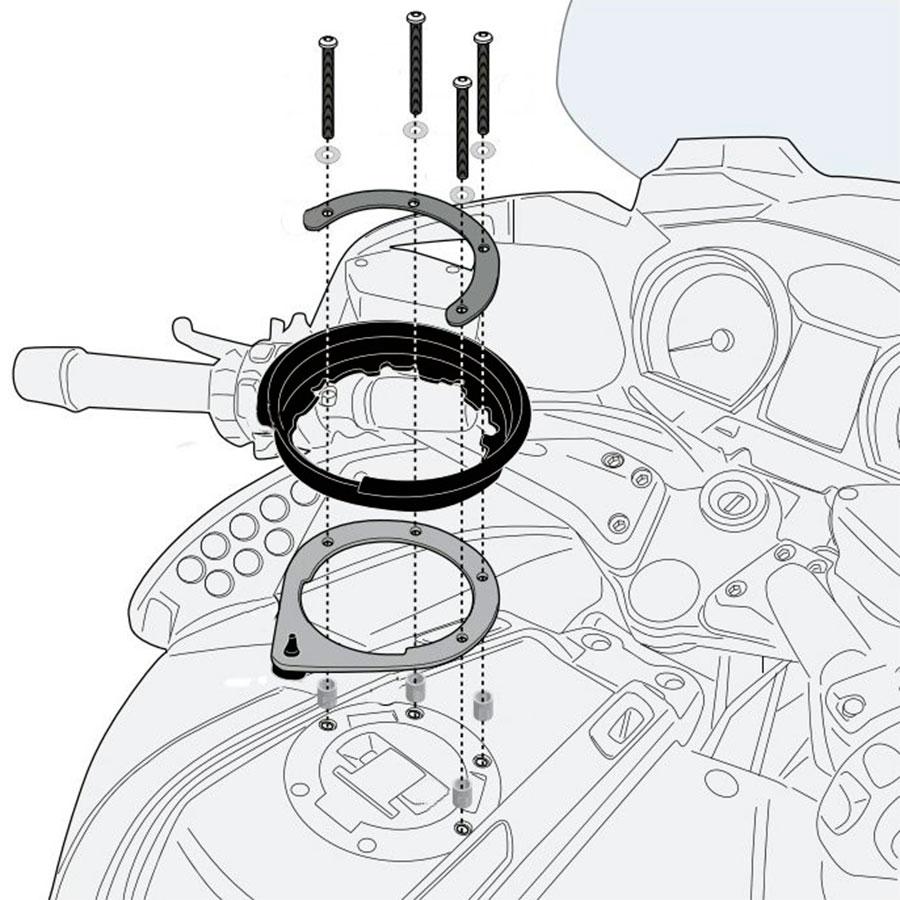 SOPORTE DEPOSITO GIVI METALICO BMW.RRT.1200.05 13
