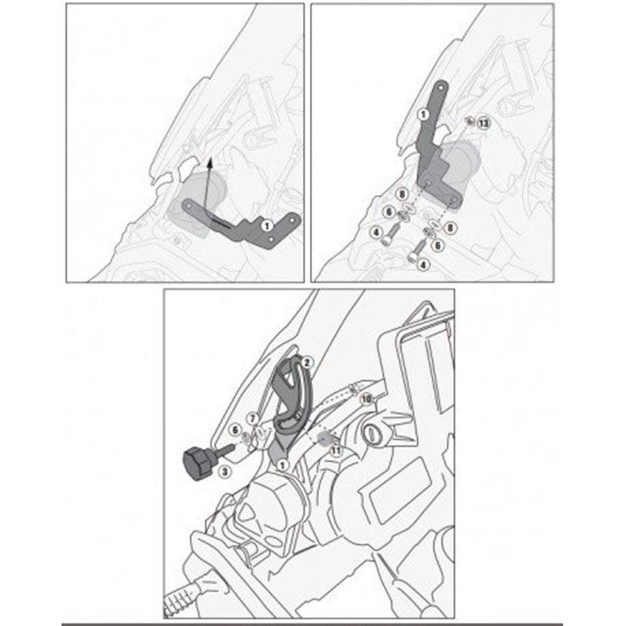 ANCLAJES CUPULA GIVI BMW R.GS.ADV.1200.19