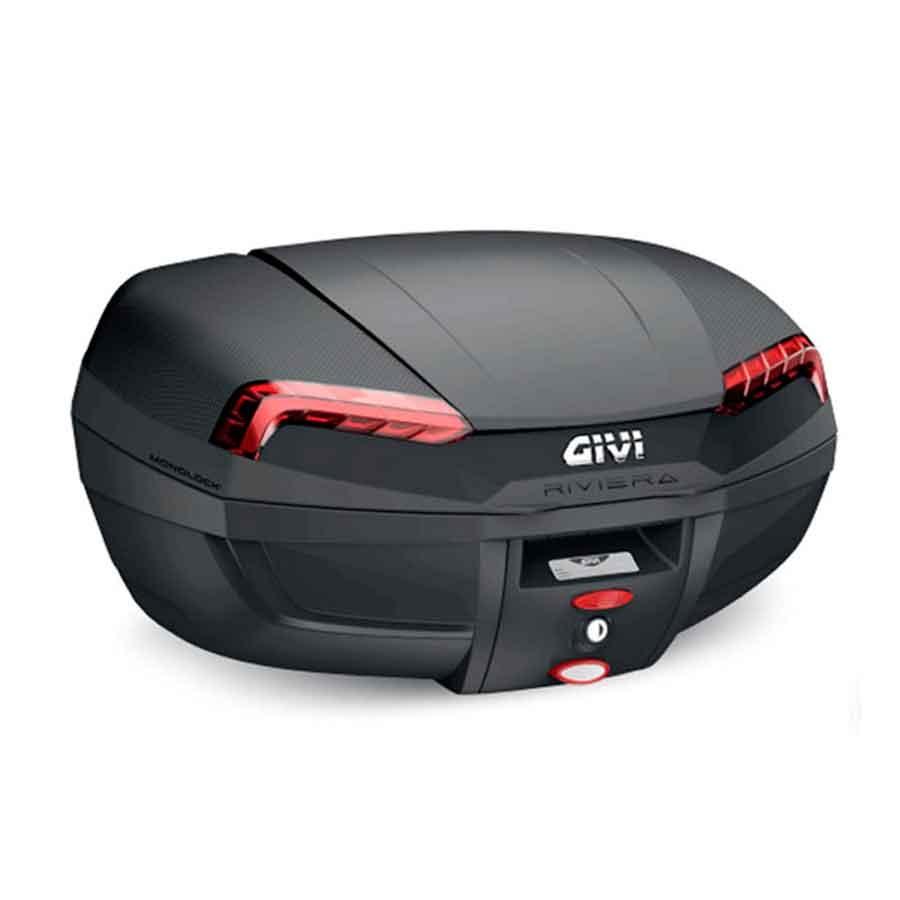 MALETA ML 46 LTS. E46/RIVIERA.NEGRO BASE/N C/CATAD. ROJO GIVI E46N