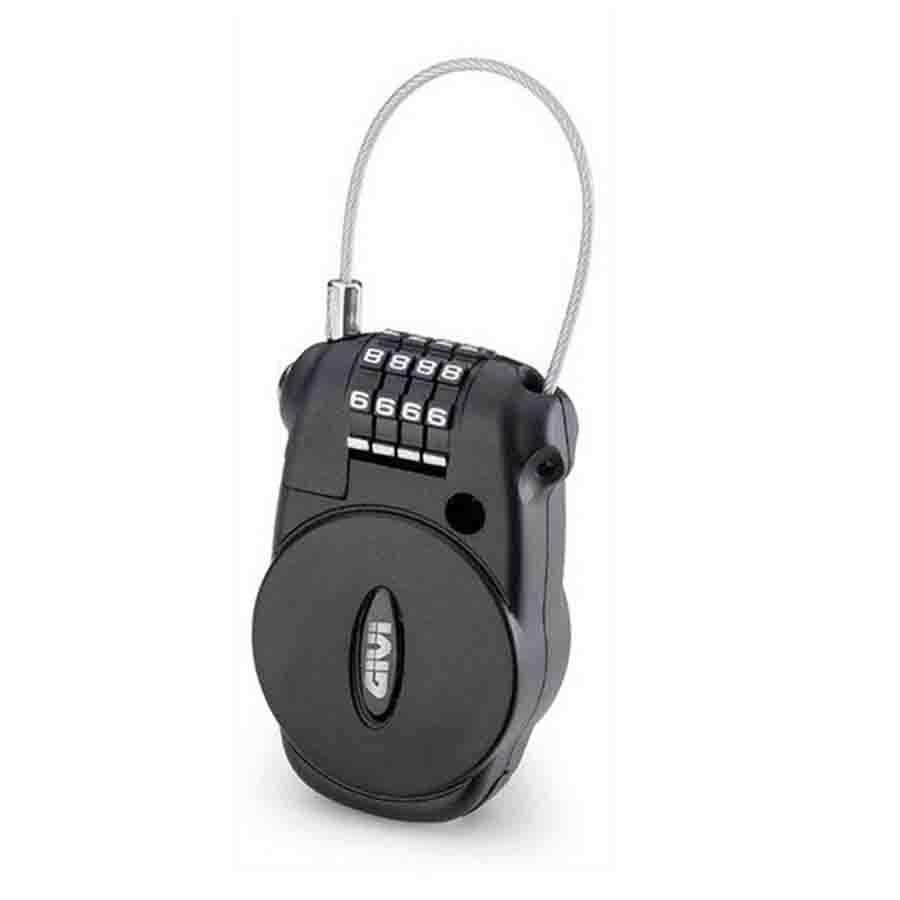 CANDADO CASCO GIVI C/CABLE RETRACTIL+CIERRE COMBINACION (R1509)