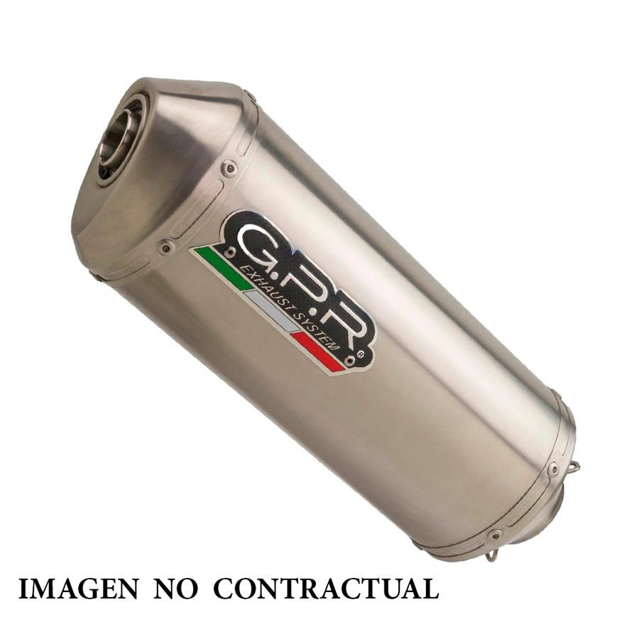 ESCAPE GPR BENELLI TRK 502 2021/2023 E5 SATINOX  SILENCIADOR CON TUBO DE CONEXIÓN HOMCAT E5.BE.24.CAT.SAT