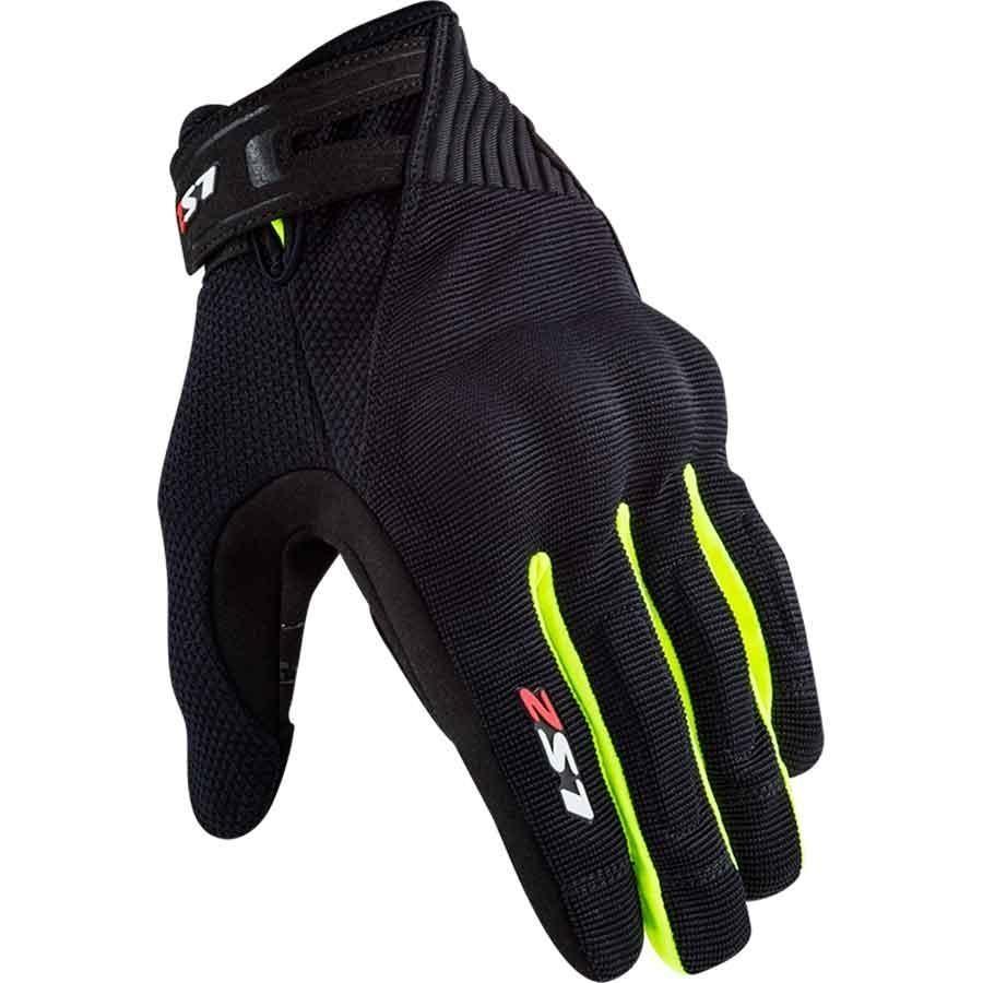 GUANTES VERANO LS2 DART 2 MAN BLACK H-V YELLOW