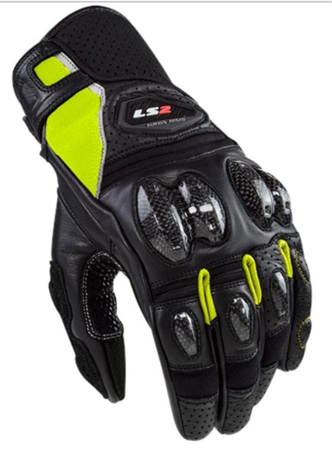 GUANTES VERANO LS2 SPARK 2 LEATHER MAN GLOVES BLACK H-V