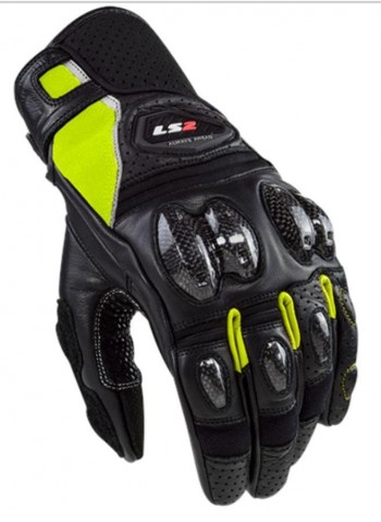 GUANTES VERANO LS2 SPARK 2 LEATHER MAN GLOVES BLACK H-V