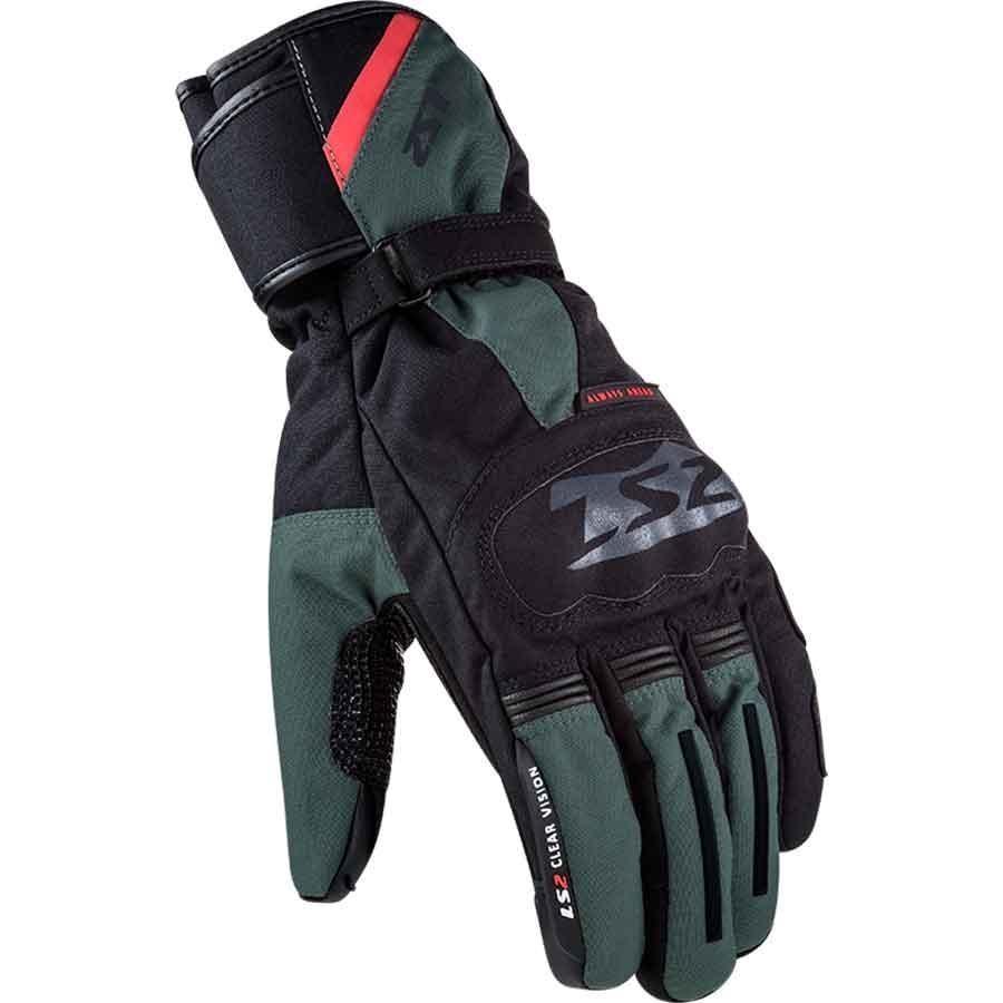 GUANTES INVIERNO LS2 SNOW MAN BLACK GREEN