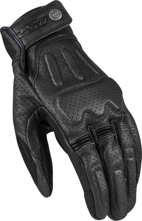 GUANTES VERANO LS2 RUST MAN GLOVES BLACK LEATHER