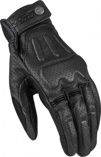 GUANTES VERANO LS2 RUST MAN GLOVES BLACK LEATHER