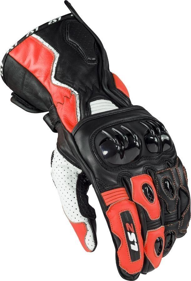 GUANTES VERANO LS2 SWIFT RACING GLOVES BLACK WHITE RED