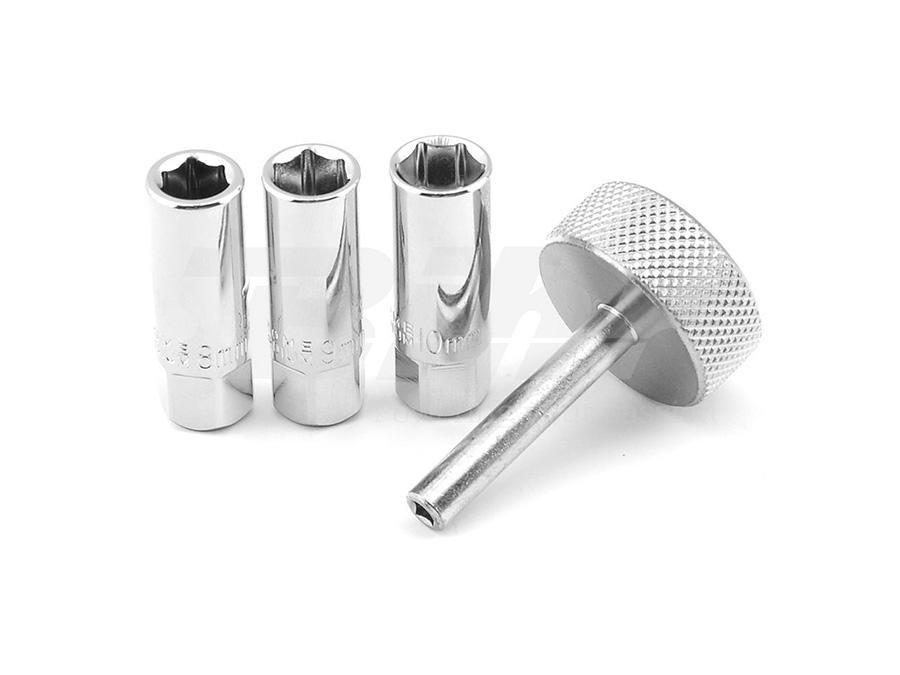 HERRAMIENTA DE AJUSTE DE VALVULAS PARA MOTORES 4T CON GUÍAS HEXAGONALES 8,9,10 MM   5120    19453