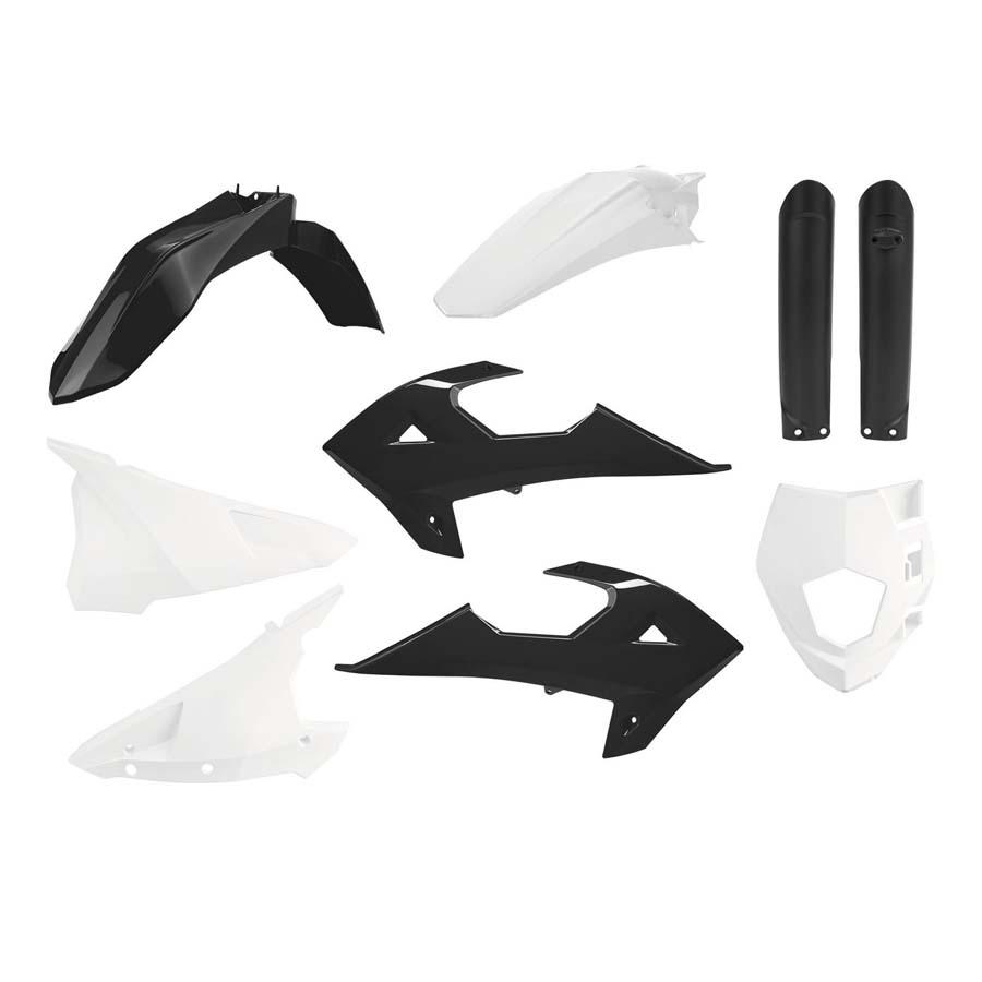 KIT DE PLÁSTICOS POLISPORT GASGAS EC/EC-E NEGRO/BLANCO