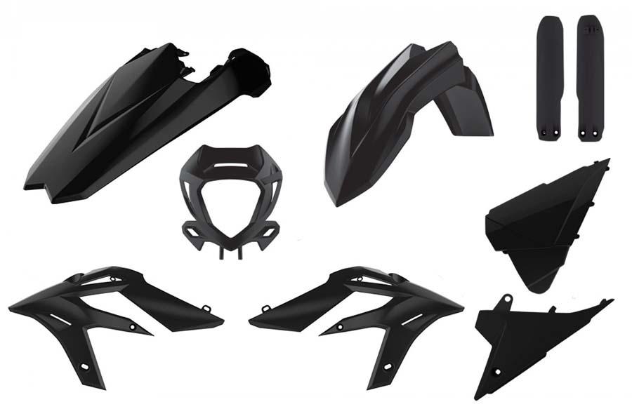 KIT DE PLÁSTICA POLISPORT NEGRO BETA X-TRAINER