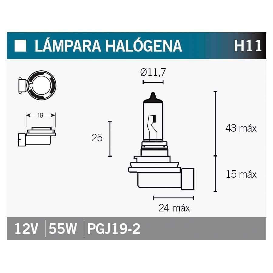 BOMBILLA LAMPARA V-PARTS HALOGENA H11  H11   14637