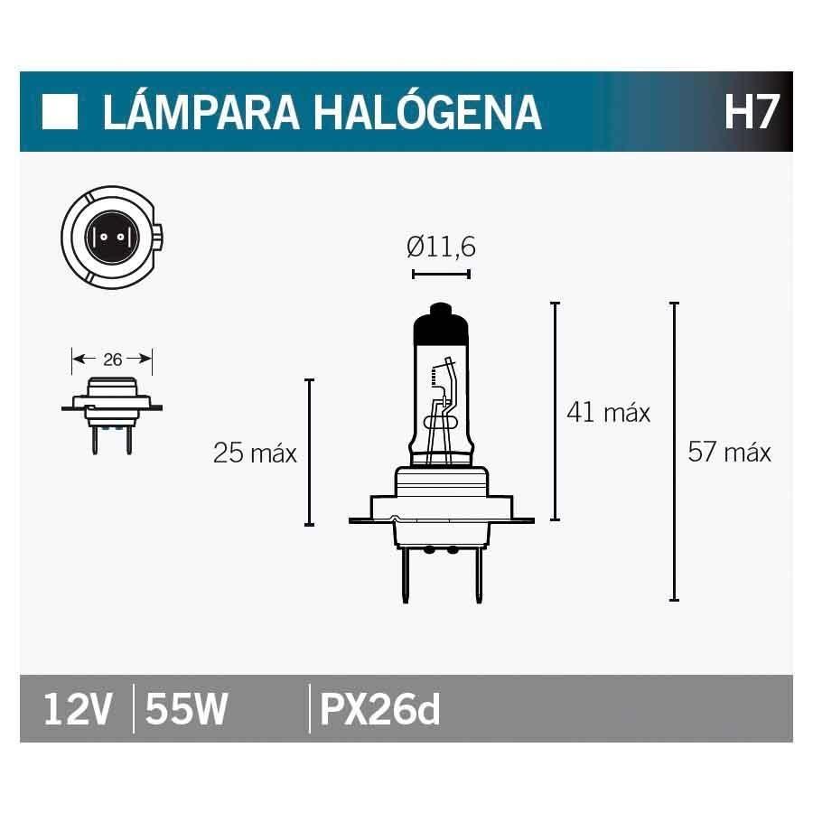 BOMBILLA LAMPARA V-PARTS HALOGENA H7 12V55W 14641
