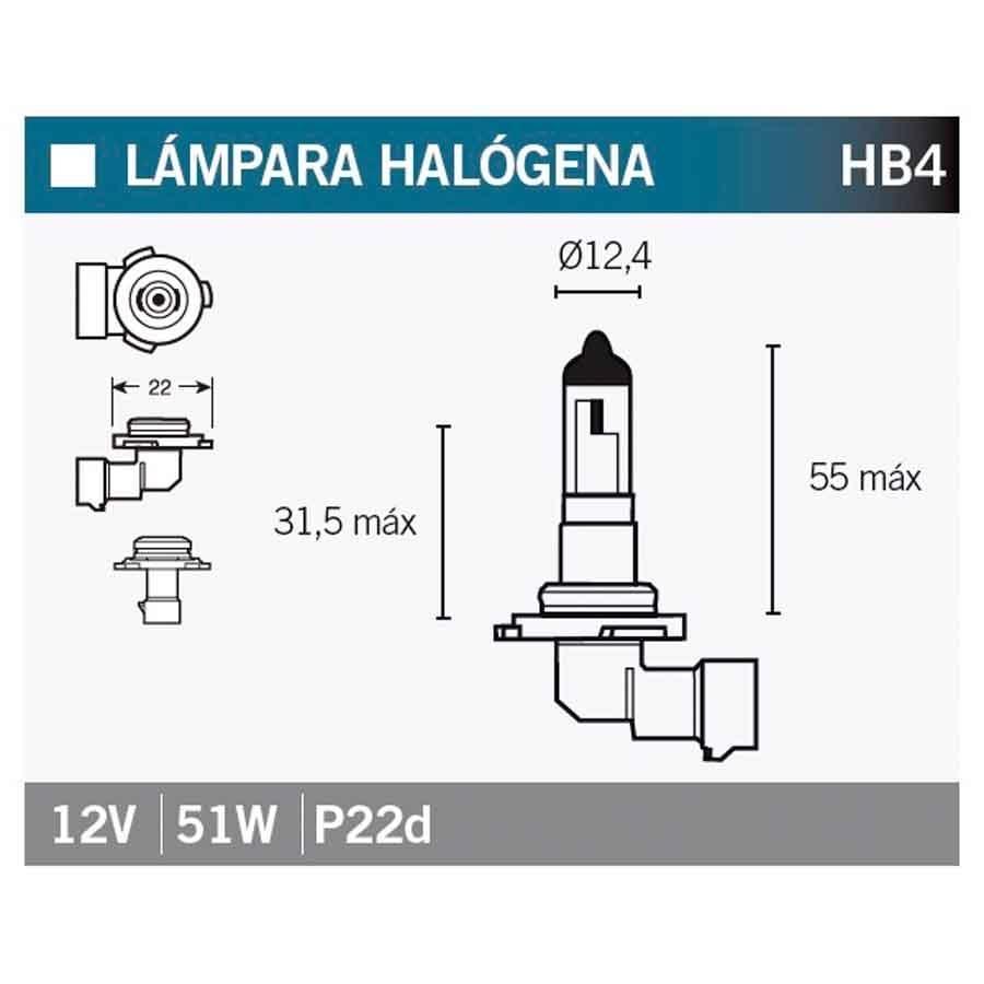 BOMBILLA LAMPARA V-PARTS HALOGENA HB4  HB4   14645