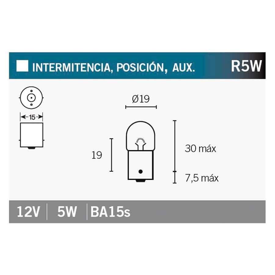 BOMBILLA LAMPARA V-PARTS BILUX 12V5W T16