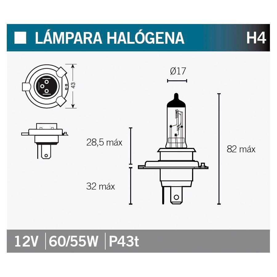BOMBILLA LAMPARA V-PARTS H7 12V55W PLATINUM 6000K H4 12V55W Platinum 36634