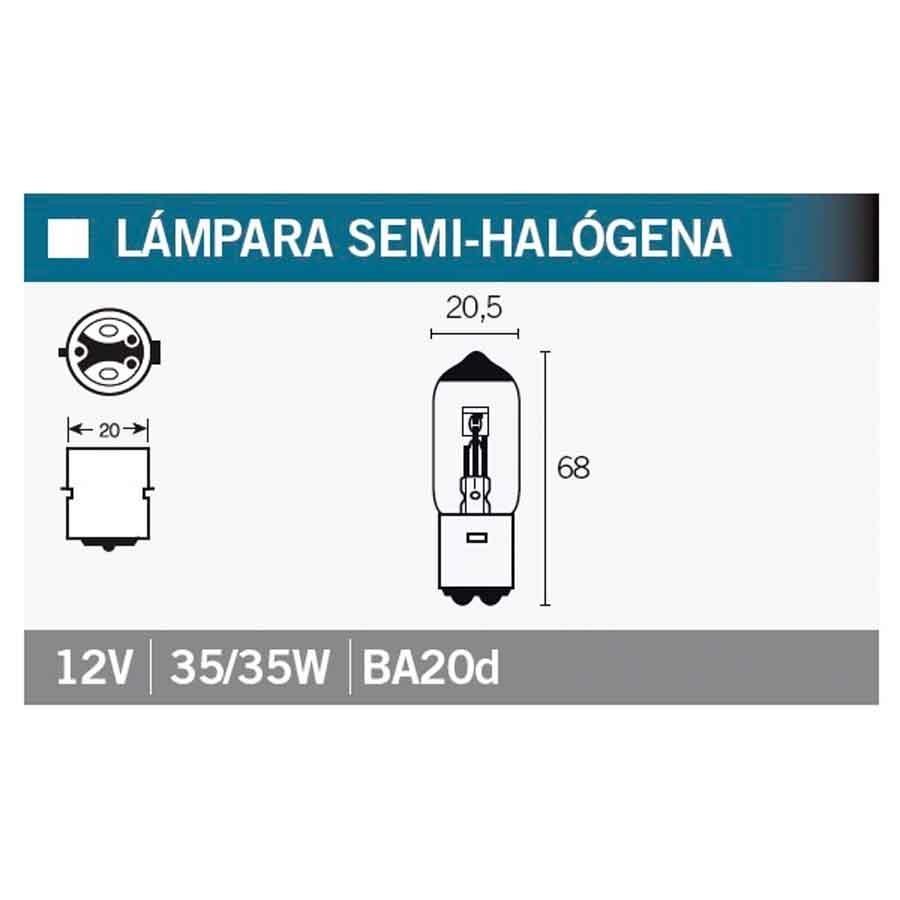 BOMBILLA LAMPARA V-PARTS SEMIHALOGENA  H6M 12V35/35W