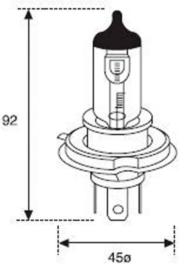 BOMBILLA LAMPARA AMOLUX 12V 60 / 55W HALOGENA H4 782