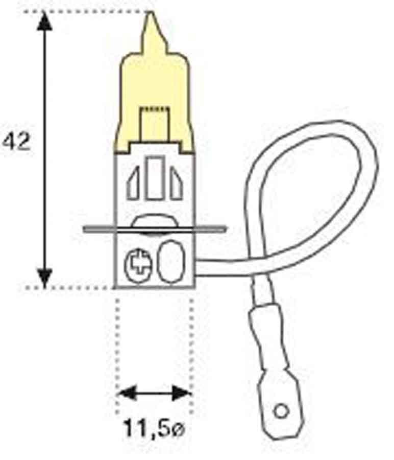 BOMBILLA LAMPARA AMOLUX 12V 55W HALOGENA H-3 788B