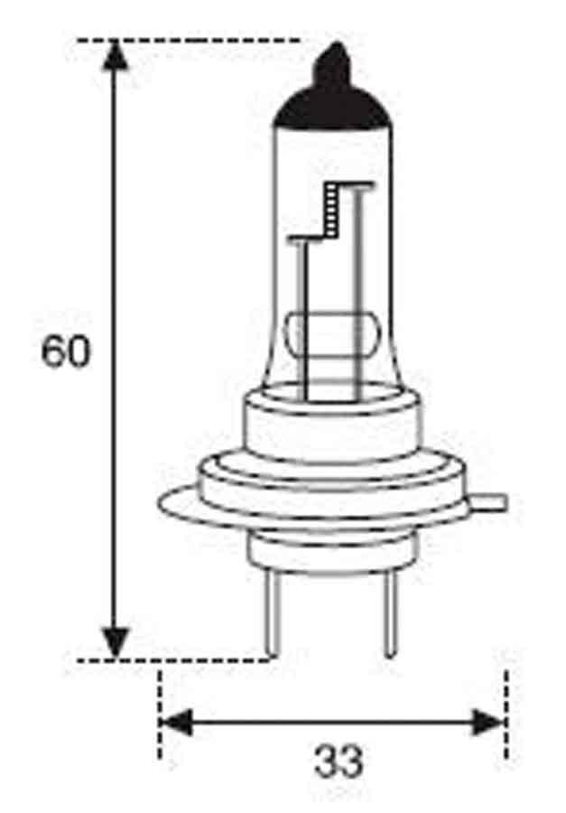 BOMBILLA LAMPARA AMOLUX 12V 55W HALOGENA H7 PX26D 779