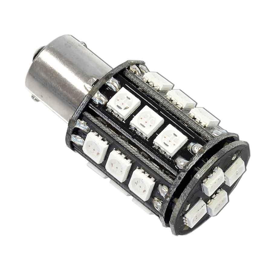 BOMBILLA LAMPARA V-PARTS LED BAU15S 22 LEDS 12V ÁMBAR  HL515 BAU15S AMBER   36643