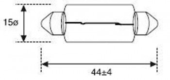 BOMBILLA LAMPARA AMOLUX 12V / 15W PLAFONIER 515