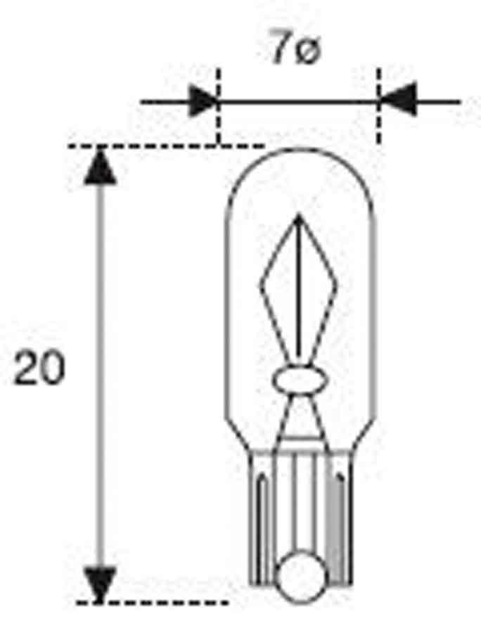 BOMBILLA LAMPARA AMOLUX 12V / 3 CUÑA T-7 REF.629 .8