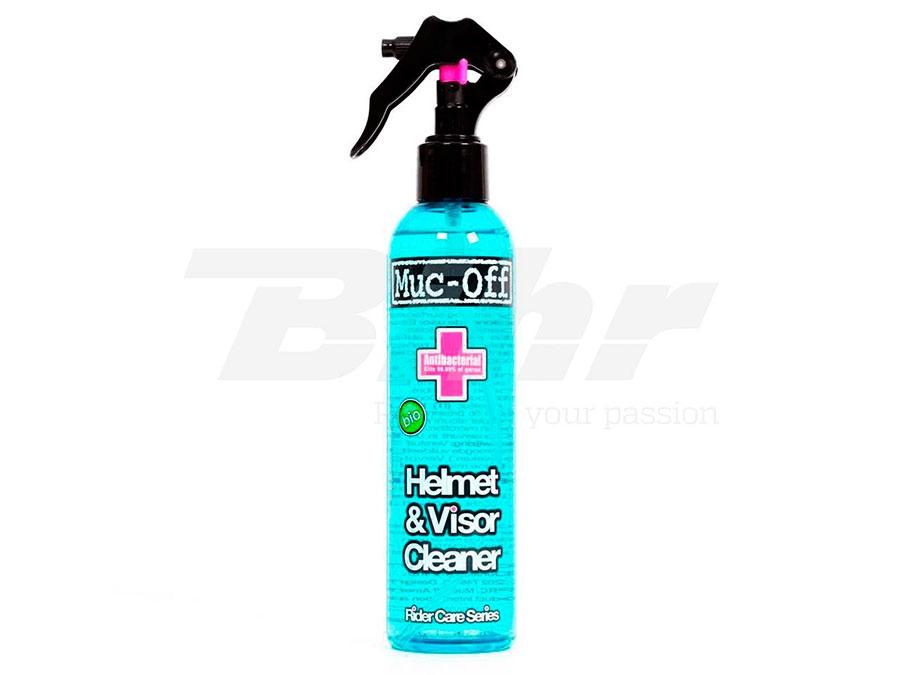 LIMPIADOR ANTIBACTERIANO DE LENTES Y CASCOS MUC-OFF HELMET & VISOR CLEANER BOTE 250ML  66401