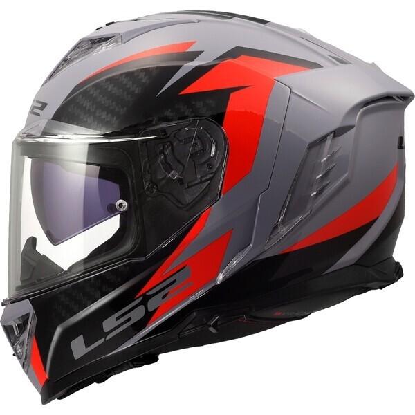 CASCO LS2 FF818 STORM III DYNAMO GREY RED