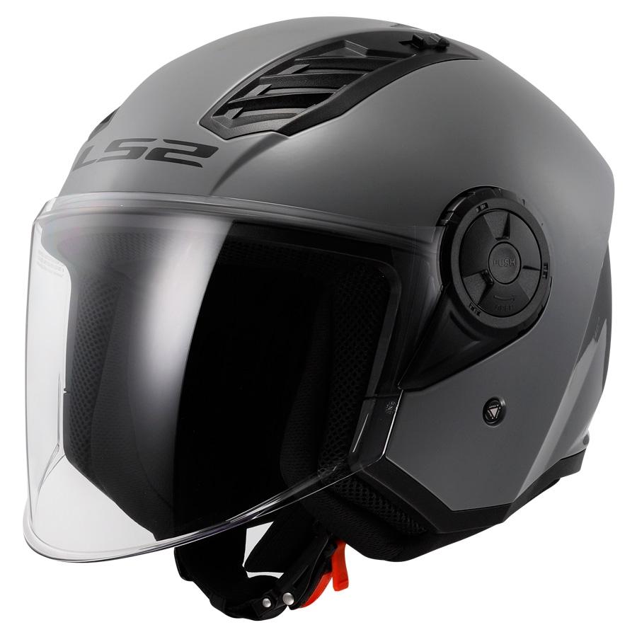 CASCO LS2 ABIERTO OF616 AIRFLOW II SOLID NARDO GREY GRIS 06