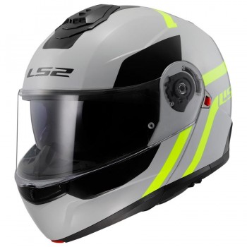 CASCO LS2 CONVERTIBLE FF908 STROBE II 06 AUTOX GRIS AMARILLO H-VIS