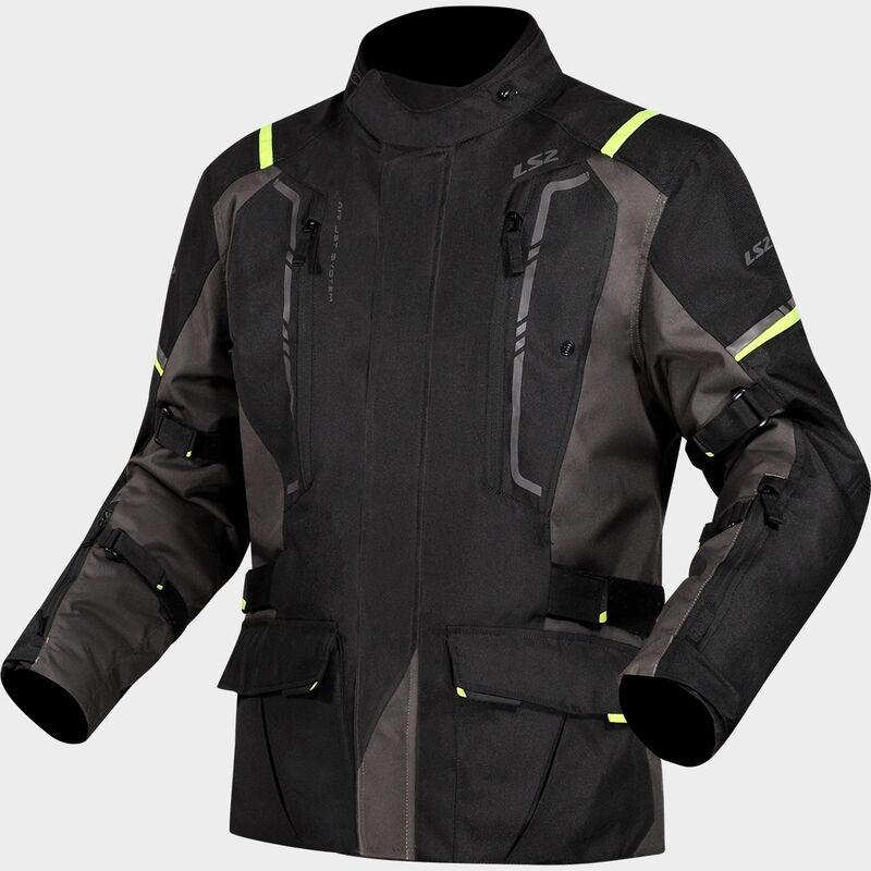 CHAQUETA LS2 NARVIK LADY JACKET GREY BLACK H-V YELLOW