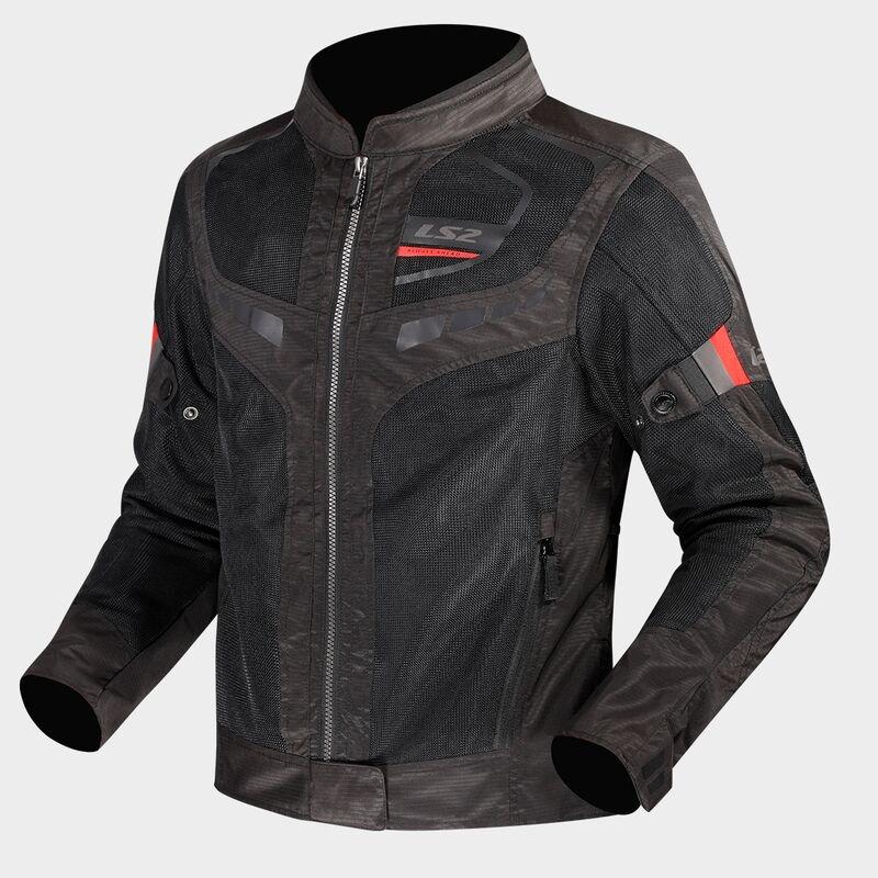 CHAQUETA LS2 GARDA AIR LADY JACKET BLACK RED