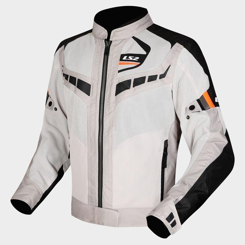CHAQUETA LS2 GARDA AIR LADY JACKET BLACK GREY H-V ORANGE