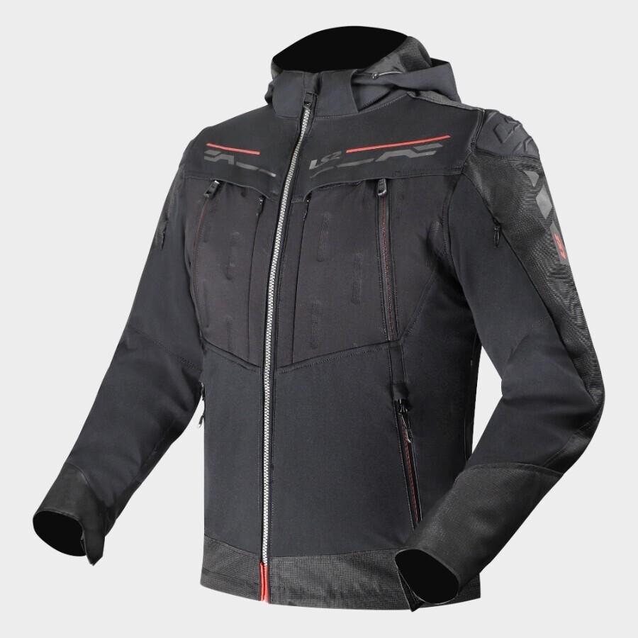 CHAQUETA LS2 ZIRCONIUM EVO MAN JACKET BLACK RED