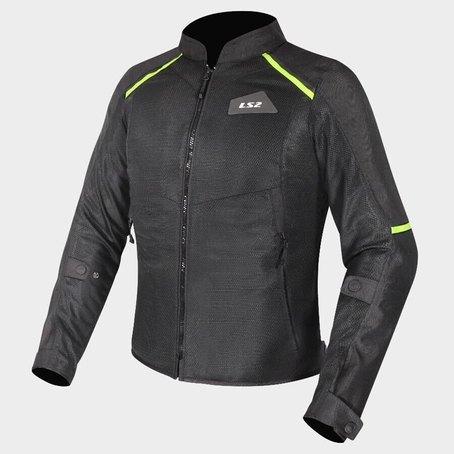 CHAQUETA LS2 BREEZE LADY JACKET BLACK YELLOW