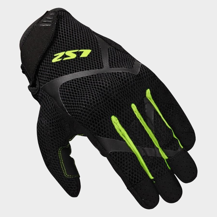 GUANTES LS2 RAY II MAN GLOVES BLACK H-V YELLOW