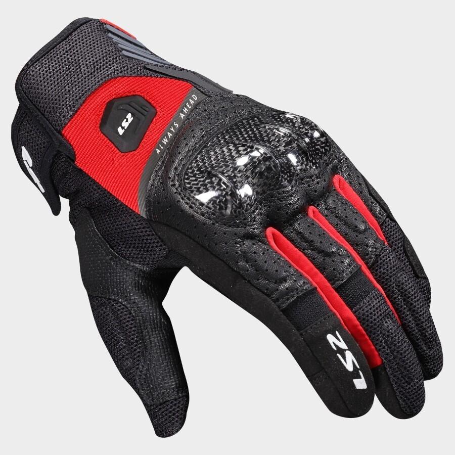 GUANTES LS2 ATOM MAN GLOVES BLACK RED