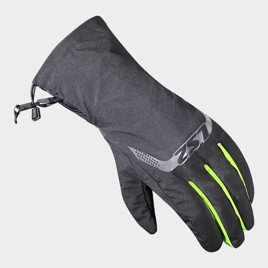 GUANTES LS2 THERMORAIN GLOVES BLACK H-V YELLOW M-L
