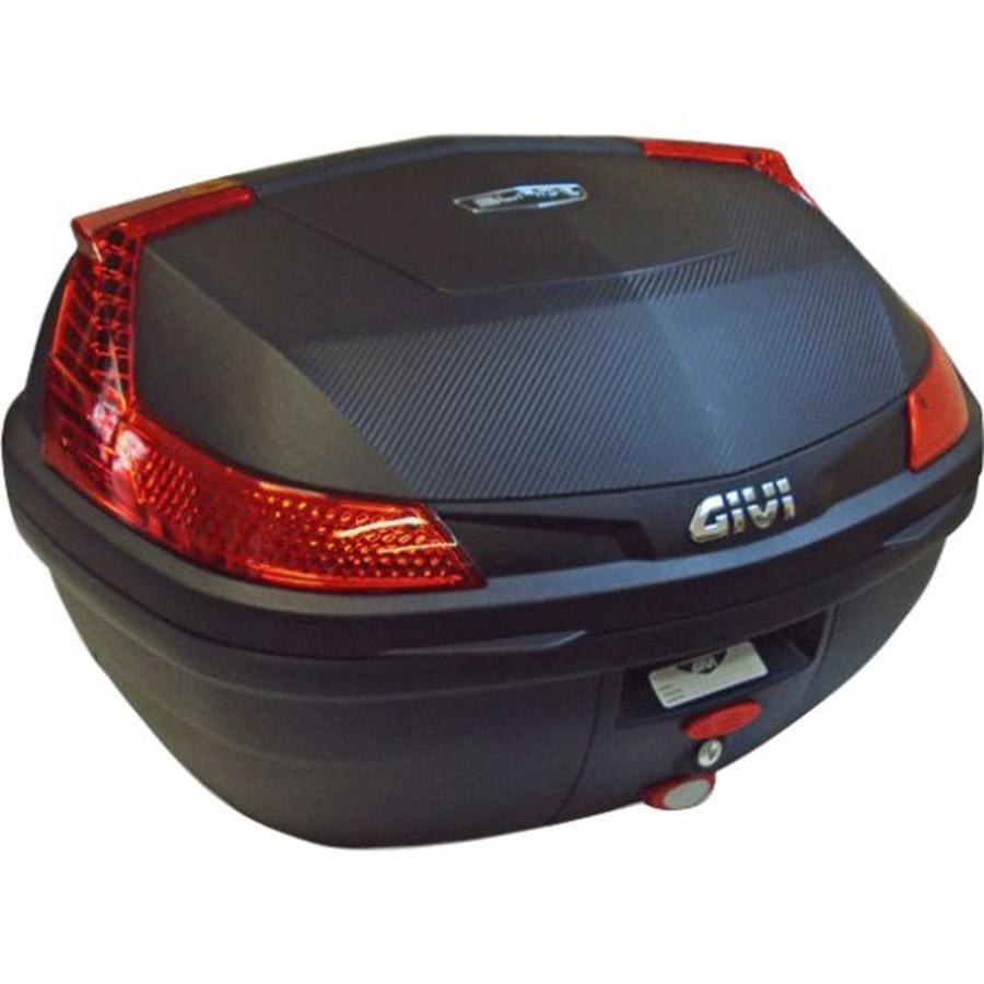 MALETA GIVI ML47 LTS B47 BLADE NEGRO BASE CATADIOPTRICOS ROJOS  CON KIT CON PARRILLA