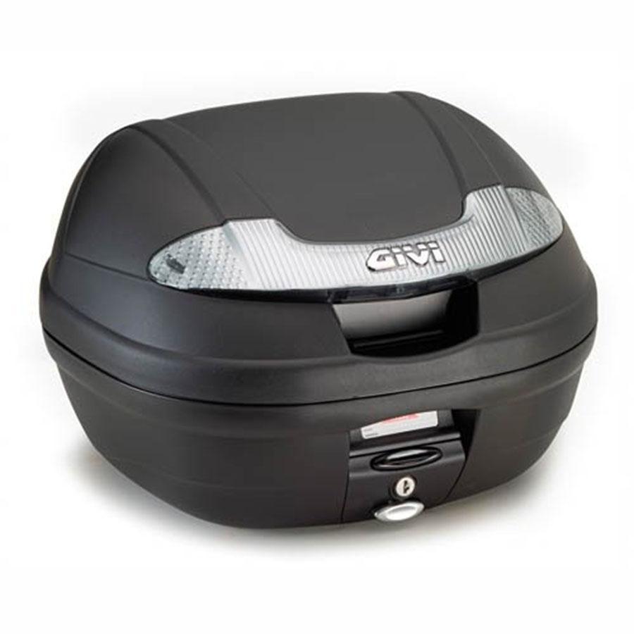 MALETA GIVI E340NT BASE NEGRA CON CATADIOPTRICO AHUMADO 34 LTS.