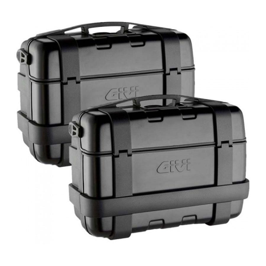 JUEGO MALETAS LATERALES GIVI TRK33( pack 2 ) ACABADO BLACK         33 LTS.   PACK 2 UNIDADES  TRK33BPACK2