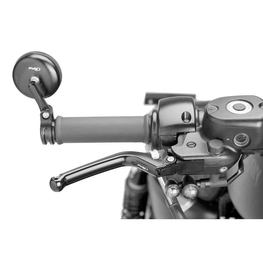 MANETA PUIG FRENO FIJA CUSTOM NEGRA SELECTOR C/PLATA