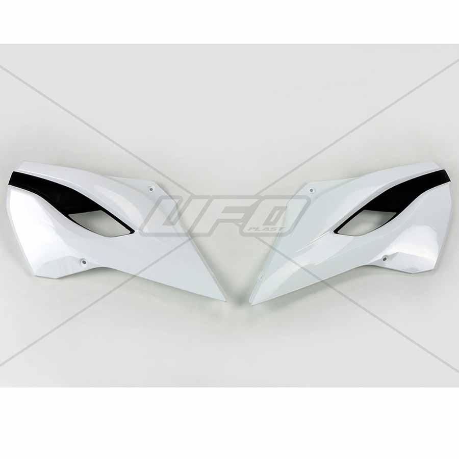 PLÁSTICOS LATERALES DE RADIADOR UFO HUSQVARNA BLANCO / NEGRO HU03353-041   41272