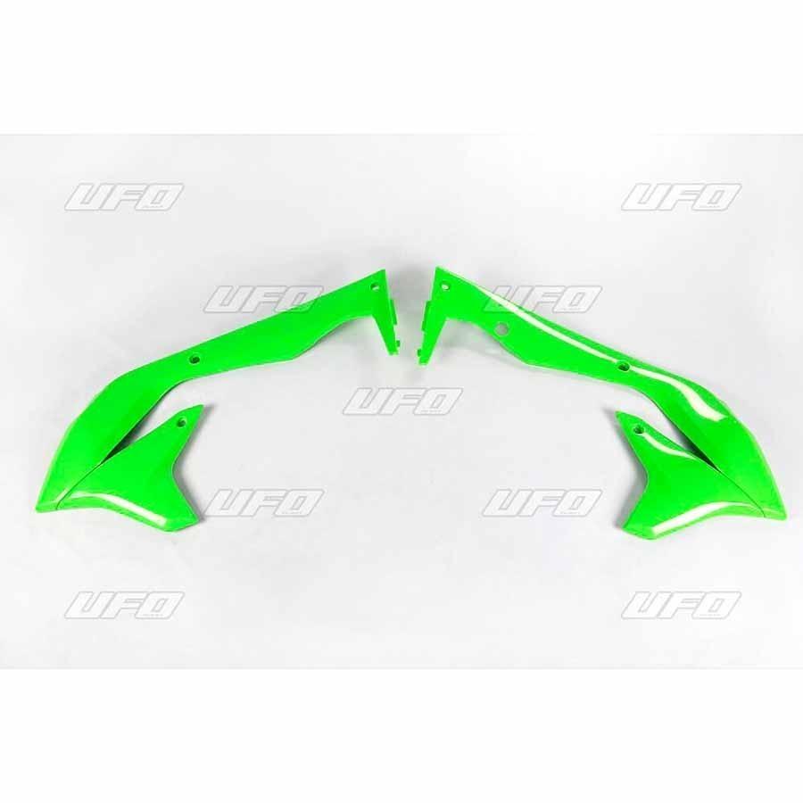 PLÁSTICOS LATERALES DE RADIADOR UFO KAWASAKI VERDE FLUOR   93231