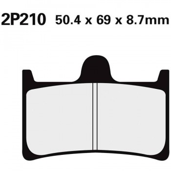 PASTILLAS FRENO NISSIN 2P210ST DEL. FAZER 600 / R6  2P210ST