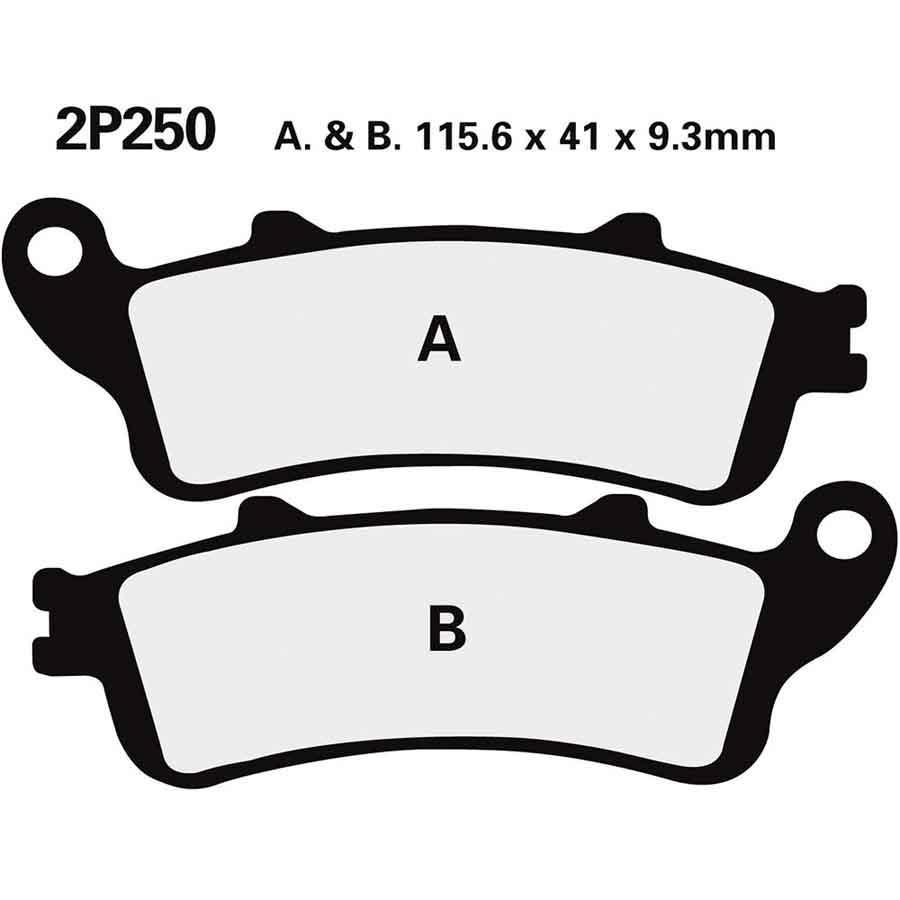 PASTILLAS FRENO NISSIN 2P250STF1 DEL. GL1800 GOLDWING