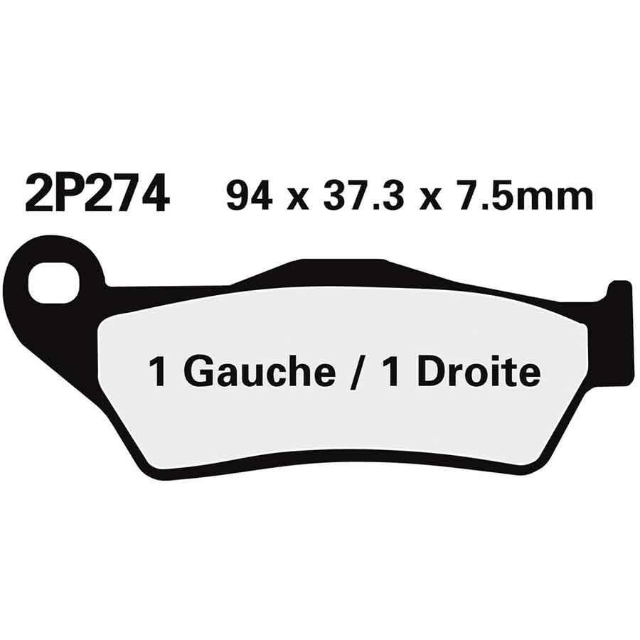 PASTILLAS FRENO NISSIN 2P274GS DEL. SX125 93-15